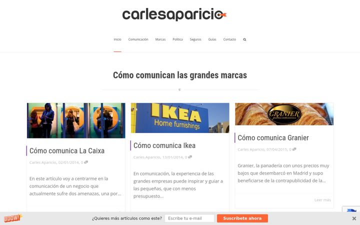 Screenshot di carlesaparicio.net