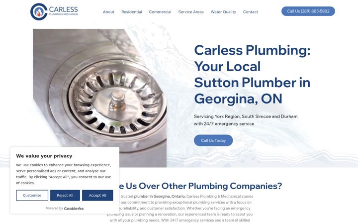 Screenshot of carlessplumbing.com