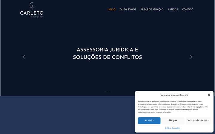 Screenshot of carletoadvocacia.com.br
