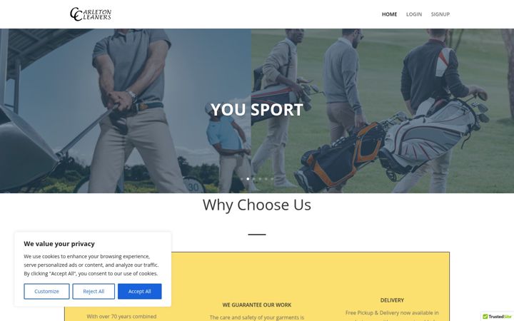 Screenshot of carletoncleaners.com