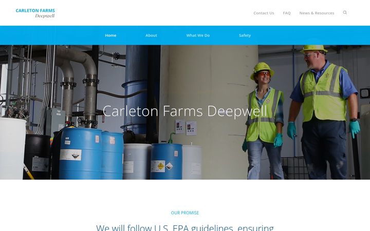 Screenshot of carletonfarmsdeepwell.com