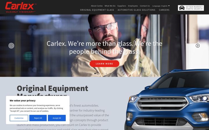 Screenshot of carlex.com