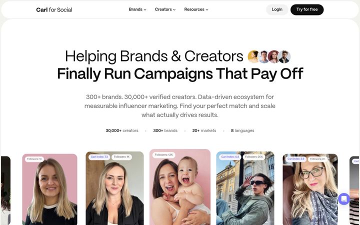 Screenshot of carlforsocial.com