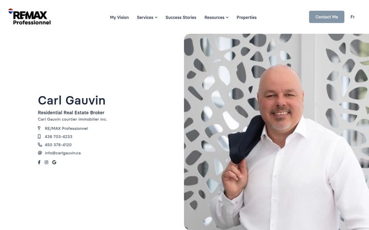 Screenshot of carlgauvin.ca