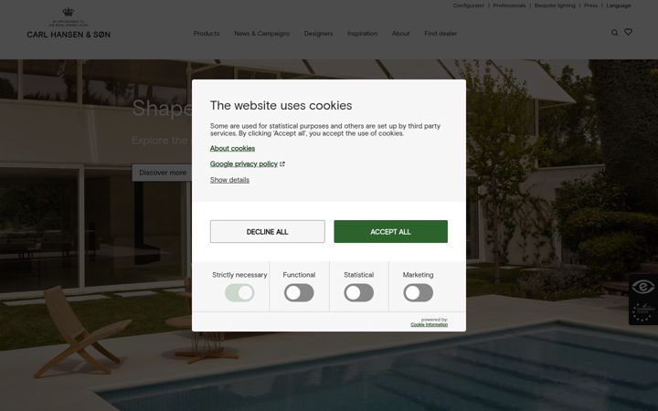 Screenshot of carlhansen.com