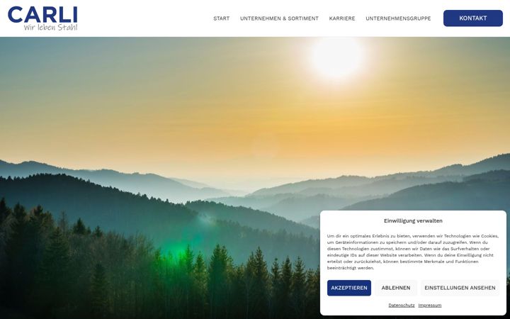 Screenshot of carli-gmbh.de