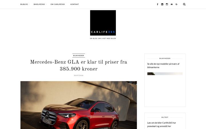 Screenshot of carlife365.dk