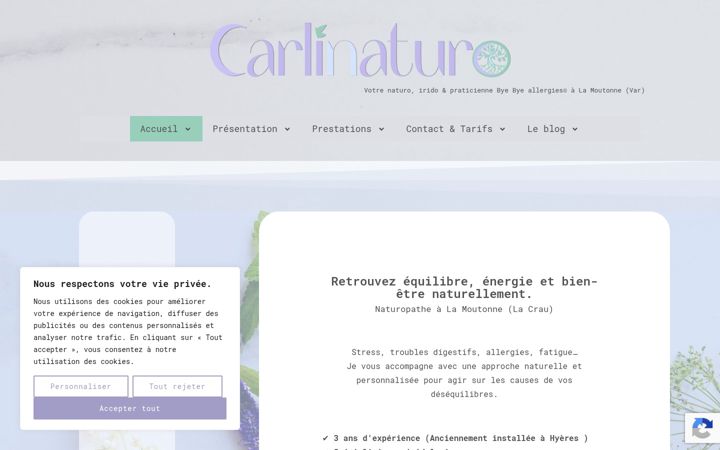 Skjermbilde av carlinaturo.fr