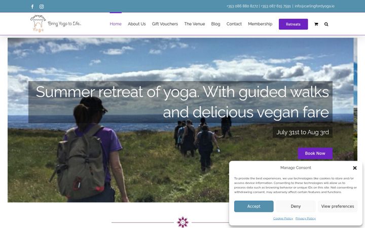 Screenshot του carlingfordyoga.ie