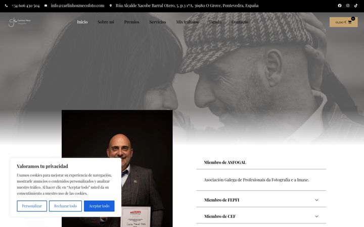 Screenshot of carlinhosmecofoto.com
