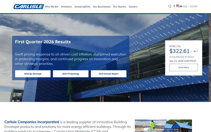 Screenshot of carlisle.com
