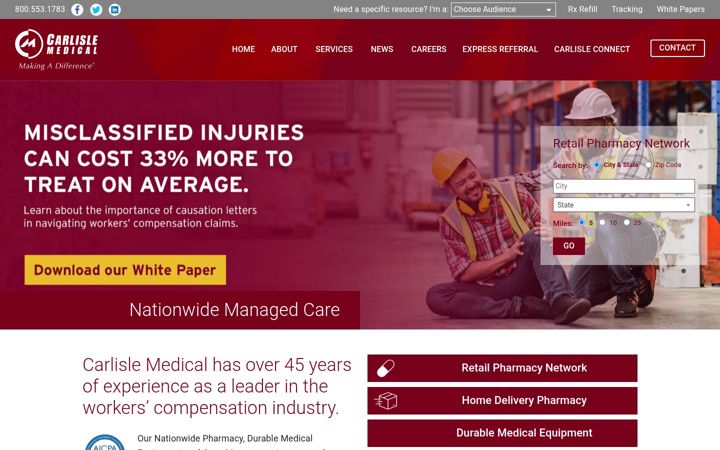 Screenshot of carlislemedical.com