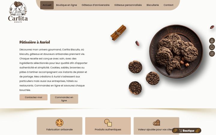 Screenshot of carlita-biscuits.fr