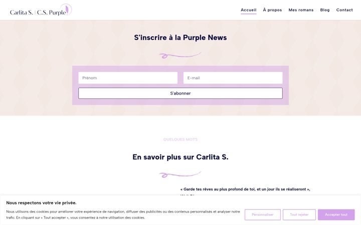 Screenshot of carlitaspurple.fr