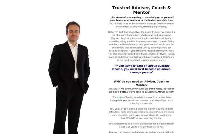 Screenshot of carlkilvington.com