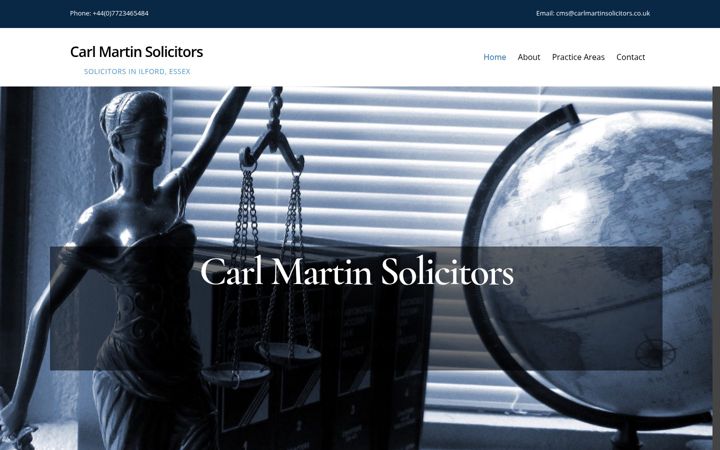 Screenshot of carlmartinsolicitors.co.uk