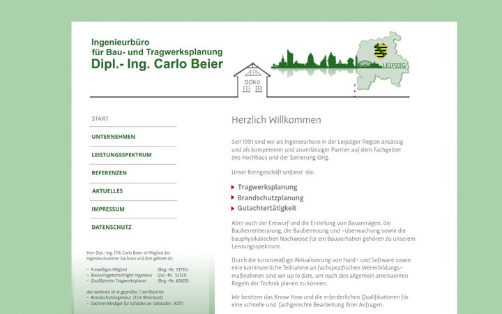 Snimka zaslona za carlo-beier-bauplanung.de