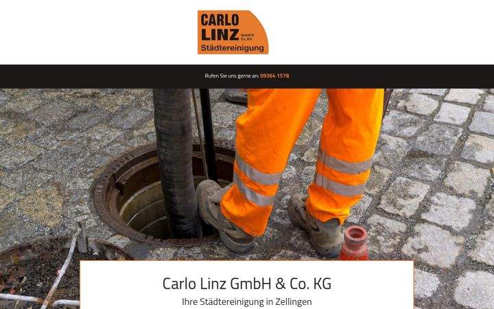 Screenshot of carlo-linz-kanalreinigung.de