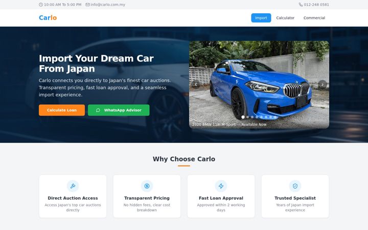 Screenshot of carlo.com.my