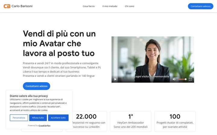 Screenshot of carlobarisoni.it