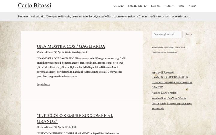 Screenshot of carlobitossi.com