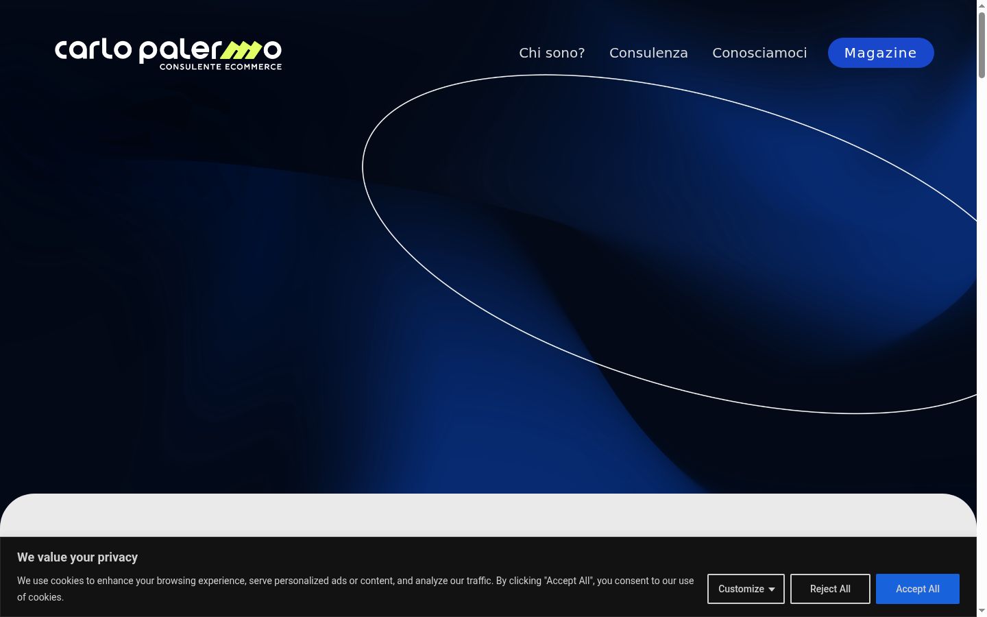 Screenshot des Einwilligungsbanners vor jeglicher Interaktion