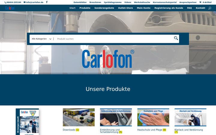 Snimka zaslona za carlofon-shop.de