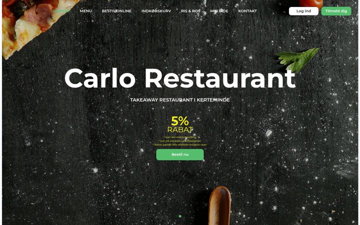 Screenshot of carlorestaurant.dk