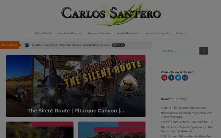 Screenshot of carlos-santero.com