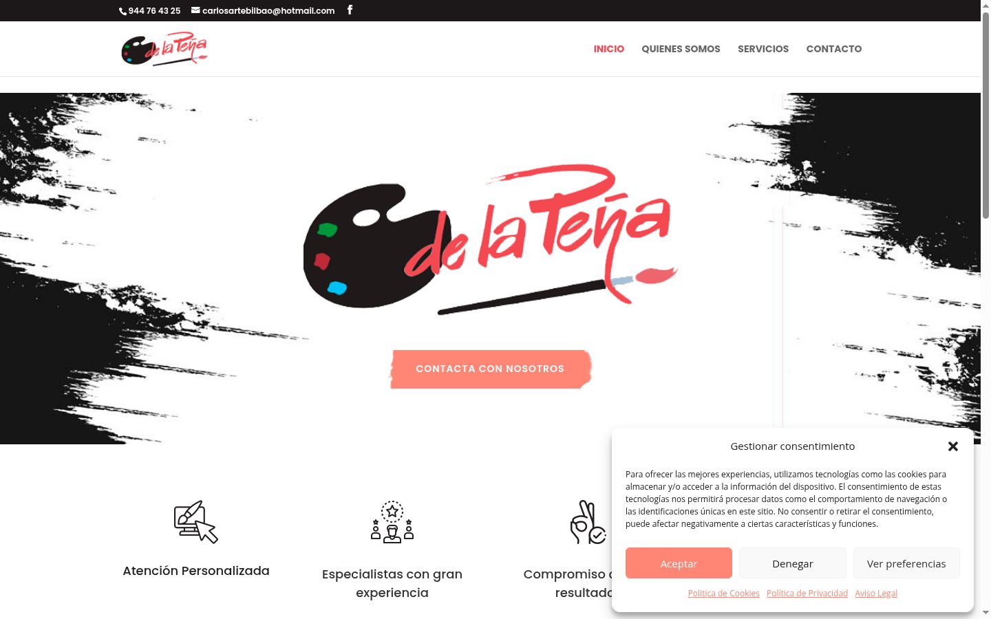 Capture d'écran de la bannière de consentement affichée avant toute interaction