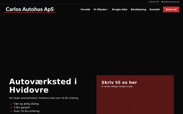 Screenshot of carlosautohus.dk
