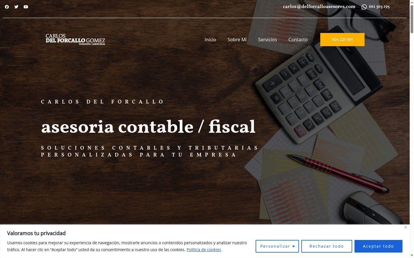 Screenshot del banner di consenso mostrato prima di qualsiasi interazione