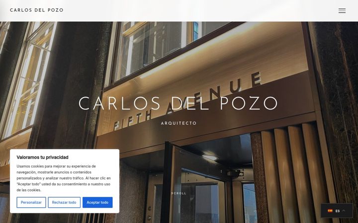 Screenshot of carlosdelpozoarq.com