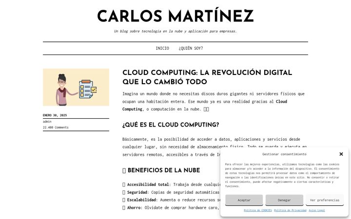 Screenshot of carlosmartinez.cloud
