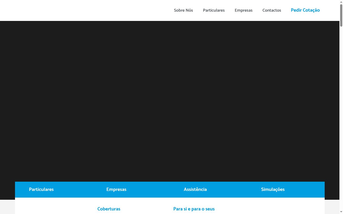 Captura de ecrã do banner de consentimento apresentado antes de qualquer interação