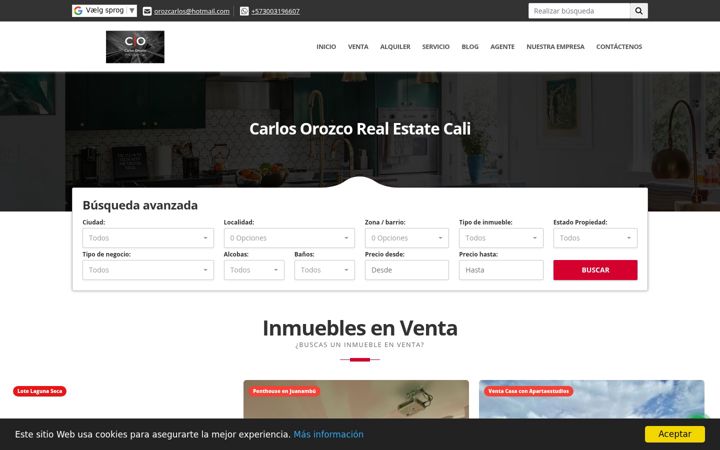 Screenshot of carlosorozcorealestatecali.com