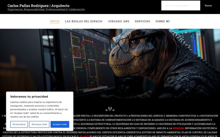 Captură de ecran a carlospallas.es