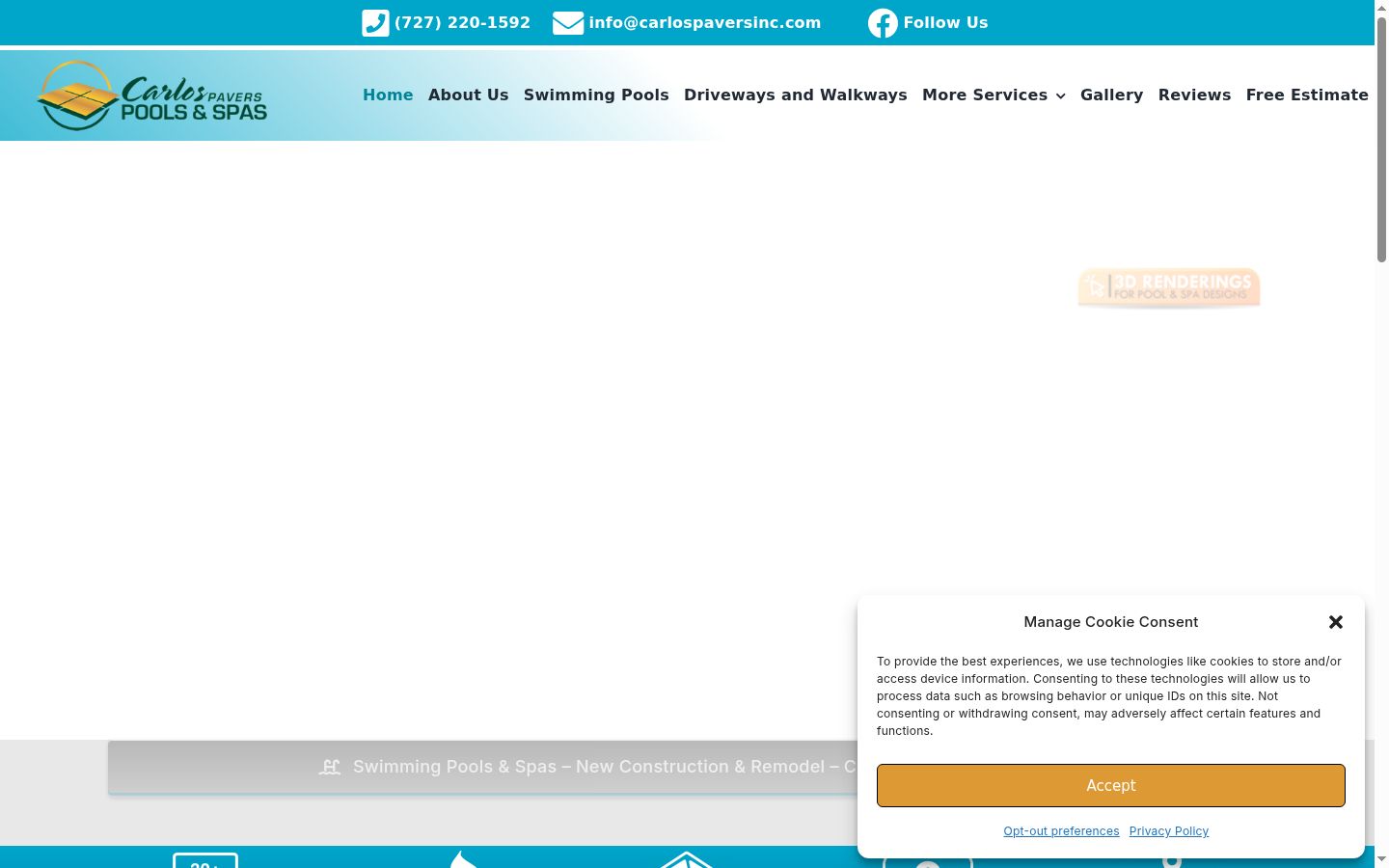 Screenshot des Einwilligungsbanners vor jeglicher Interaktion