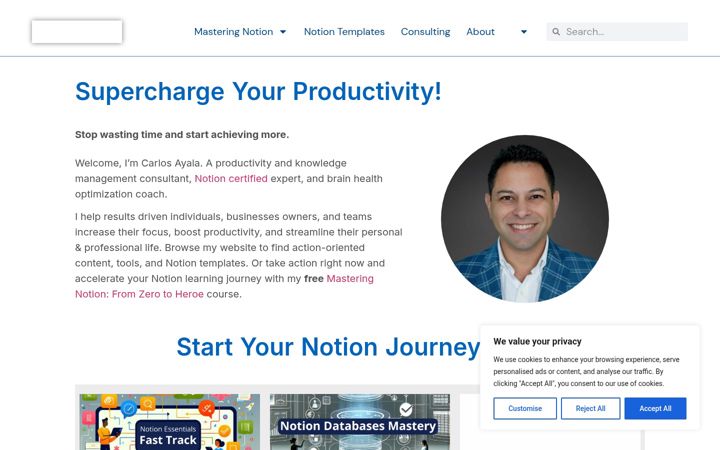 Screenshot of carlosrayala.com