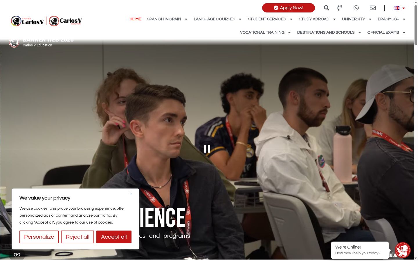 Capture d'écran de la bannière de consentement affichée avant toute interaction