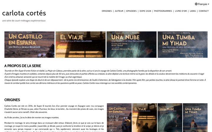 Screenshot of carlotacortes.com