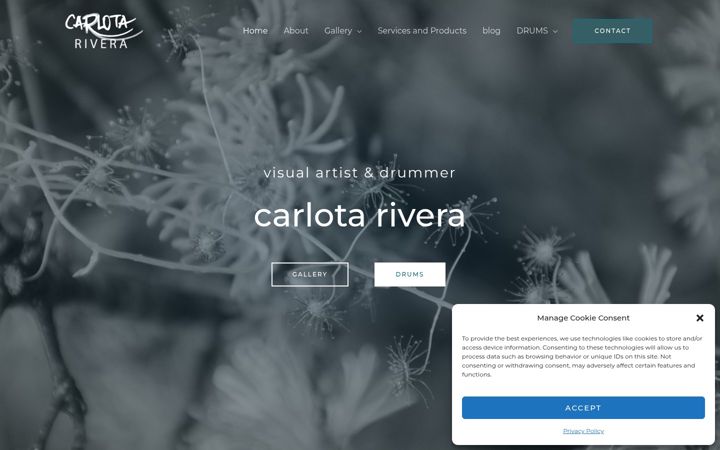 Screenshot of carlotarivera.com