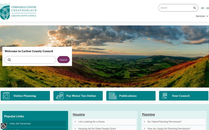 Screenshot of carlow.ie