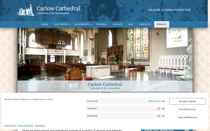 Screenshot of carlowcathedral.ie