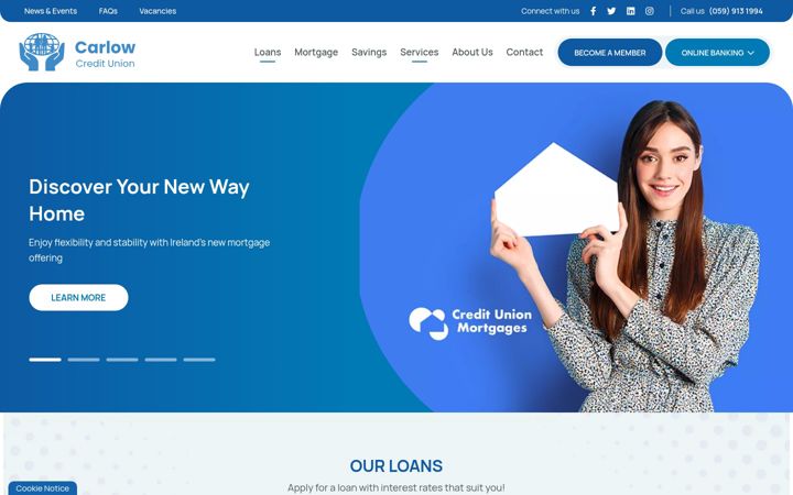 Snímek obrazovky carlowcreditunion.ie