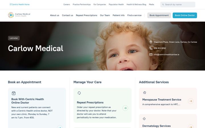 Screenshot of carlowmedical.ie