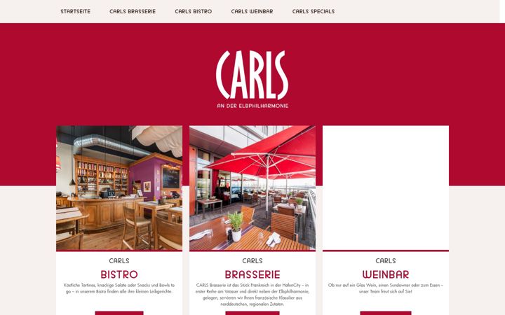 Captura de ecrã de carls-brasserie.de