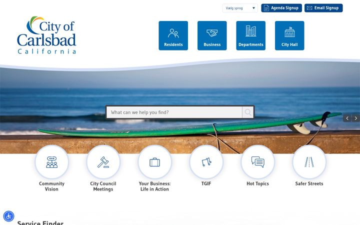 Screenshot of carlsbadca.gov