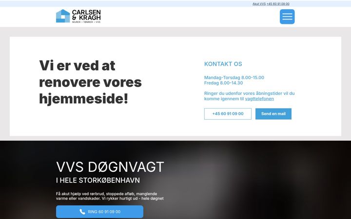 Screenshot of carlsenogkragh.dk
