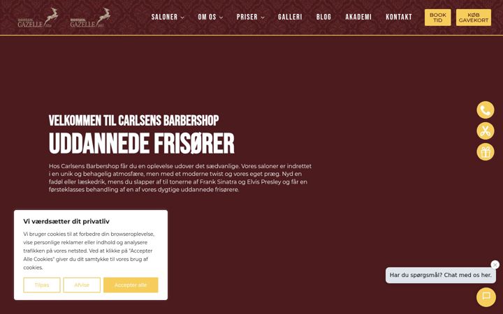 Screenshot of carlsensbarbershop.dk